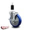 Service Caster 5'' Blue Poly Swivel 1-3/8'' Expanding Stem Caster with Brake SCC-EX20S514-PPUB-BLUE-TLB-138 - alternate 2